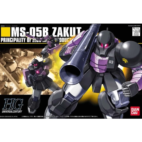 BANDAI HGUC 1/144 MS-05B ZAKU I BLACK TRI-STARS BANDAI HGUC 1/144 MS-05B ZAKU I BLACK TRI-STARS